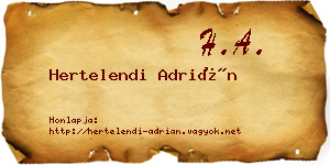 Hertelendi Adrián névjegykártya